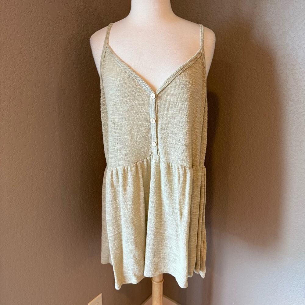 First Love Cream Button-Front Knit Camisole XXL